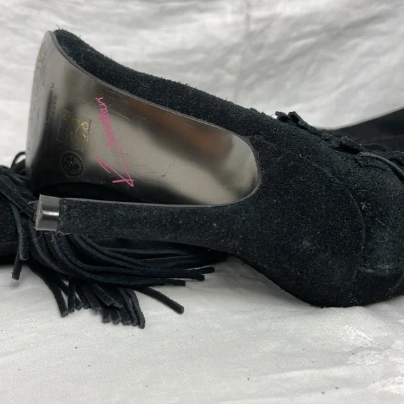 Kristin Cavallari x Chinese Laundry Over-the-Knee Suede Fringed Boots Sz. 7 1/2 - Picture 6 of 6